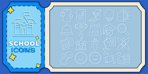 School Part 1 Line 20 Icons