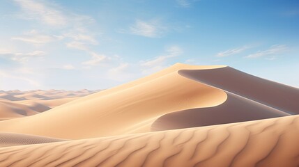 Fototapeta na wymiar fantastic dunes in the desert with an oasis