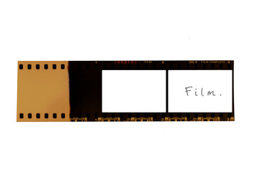 (35 mm.) film frame.With white space.film camera.
