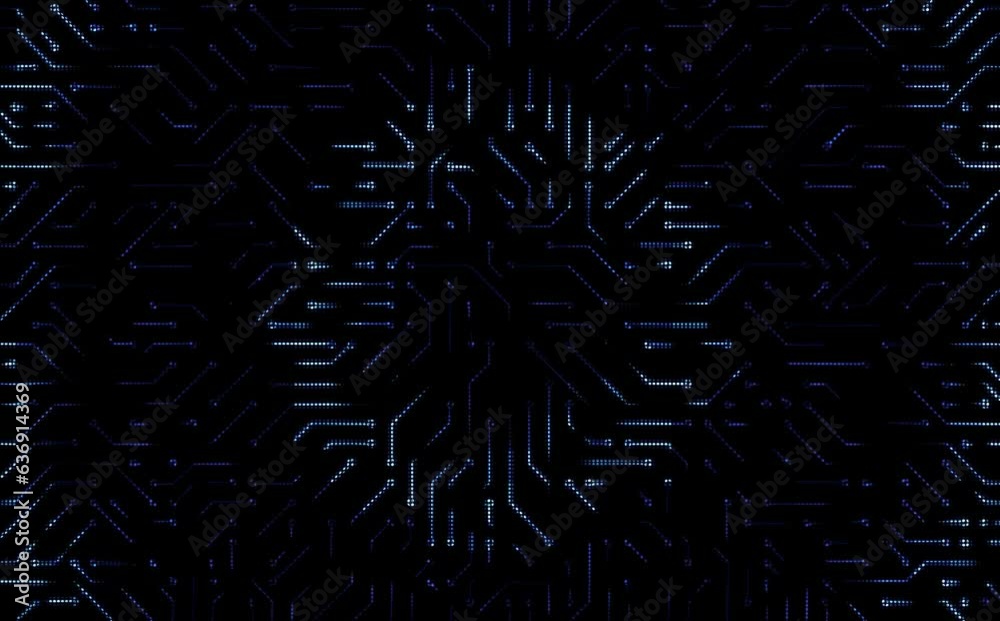 Poster circuit board electronic loop 4k 60fps animation