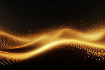 Abstract gold wave background.