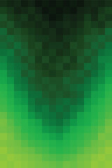 Abstract background with vertical pixel square shapes. Green mosaic pattern gradating to black. Design texture elements for banners, covers, posters, backdrops, walls. Vector illustration.