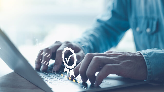 Quality assurance, inspection, warranty for the company's product standards stored on the virtual screen