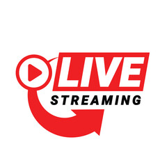 Live streaming. Symbol or emblem. vector illustration