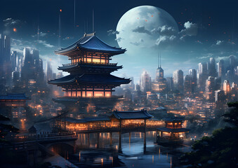 Fototapeta premium CITY AT NIGHT