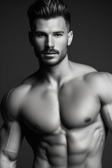 Fototapeta na wymiar Beyond the Gym: Artistic Captures of Muscular Male Beauty