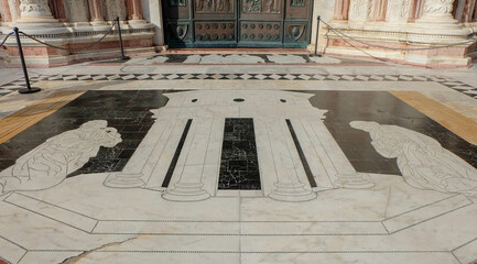 Obraz premium Piazza del Duomo in Siena - Toskana Italien