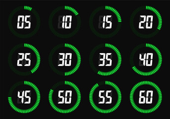 Countdown timer. Clock counter. Vector template for your design.