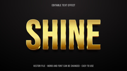 Editable text effect shiny gold mock up