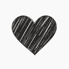 hand drawn heart vector on white. Hand drawn rough marker hearts isolated on white background. scribble heart vector illustration for your graphic design