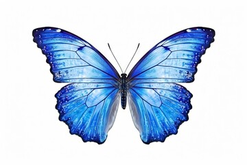 Obraz premium Closeup of captivating butterfly in vibrant hues. Detailed elegance on white background isolated