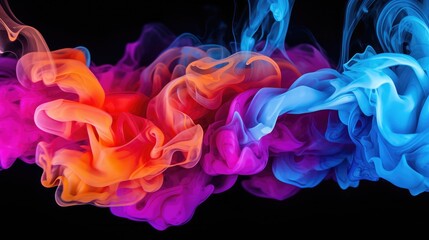 colorful watercolor mixed liquid splashing in water banner background, Generative AI