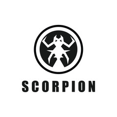 scorpion logo line, abstract, design vector