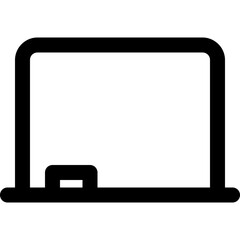 Chalkboard in outline icon. Blackboard, classroom, education, school