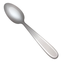 metal teaspoon for tea drinking vector illustration