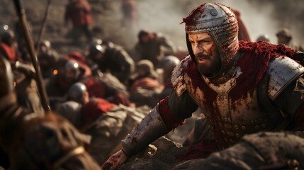 Obraz premium Crusades of War: Navigating Political Interests and Religious Fervor