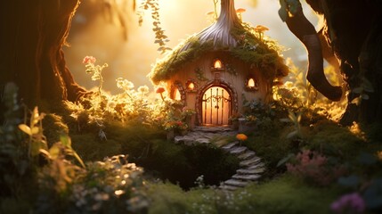 Fototapeta premium The Enchanting Fairy Dwelling