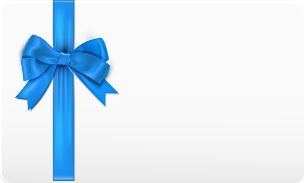 Gift card with blue bow