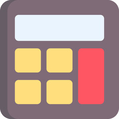 Calculator in flat icon. Mathematics, maths, accounting, education
