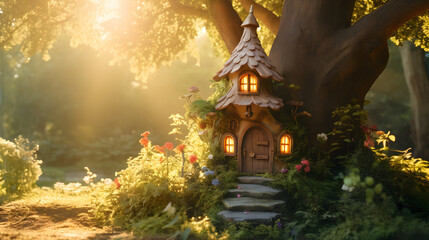 Fototapeta na wymiar The Enchanting Fairy Dwelling