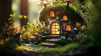 Fototapeta premium The Enchanting Fairy Dwelling