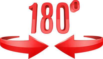 hundred and eighty degrees rotation icon