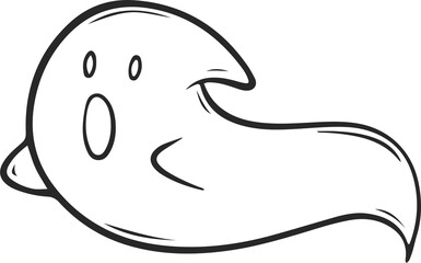 cute halloween ghost outline