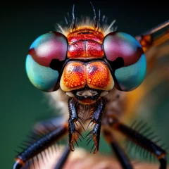 Foto op Plexiglas Extreme close up shot of an insect photograph dragonfly © Pixel Palette