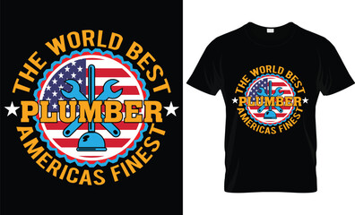 Fototapeta premium Plumber t shirt design.