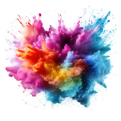 Fototapeta na wymiar Colorful Holi paint splash isolated