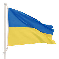 flag ukraine isolated