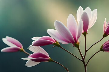 Magnolia flower on natural background