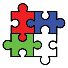 Obraz premium RGB Jigsaw Pieces