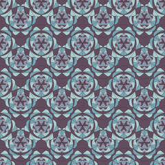 Seamless decorative pattern with ornaments