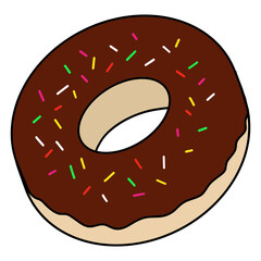 Donut drawing for food decor
