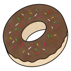 Donut drawing for food decor