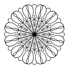 Vector illustration of ornamental mandala design element.