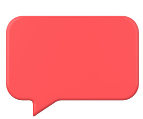 Speech bubble. Chat bubble. 3D illustration.