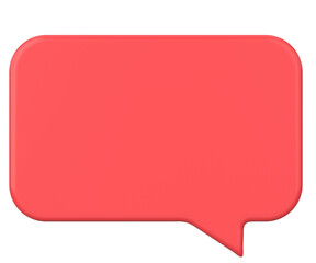 Speech bubble. Chat bubble. 3D illustration.