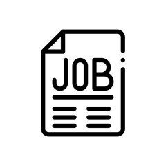 Fototapeta premium job description line icon