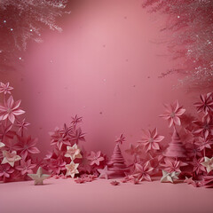 Pink christmas background