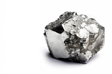 Palladium stone metal used in the production of aerospace equipment, white isolated backgrousn for design, generative ai