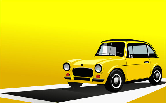yellow taxi car