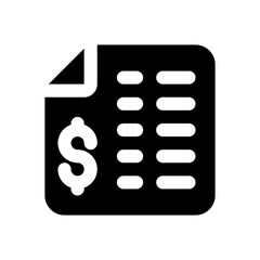 price list glyph icon