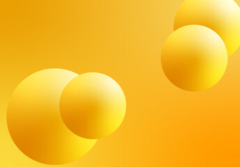 3d balls light yellow background