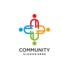 Community logo design with modern creative idea