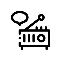 radio line icon