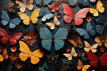 Pattern made of butterflies