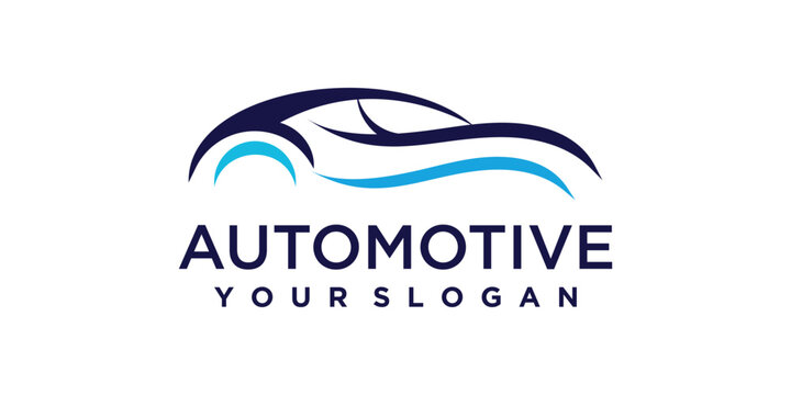 Automotive logo design with modern creative idea
