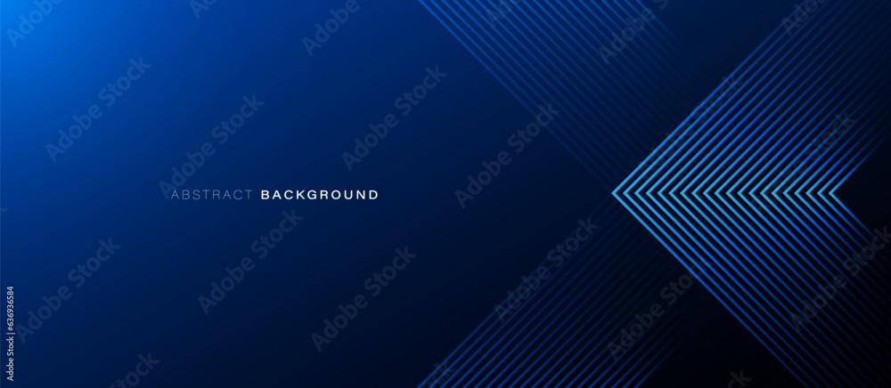 Aufkleber dark blue abstract background. glowing triangle geometric lines. modern shiny blue lines pattern. fu